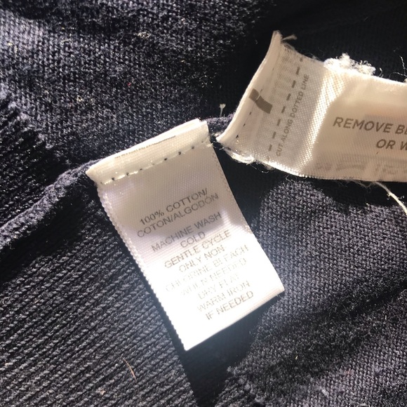 LOFT navy cotton cardigan - Picture 3 of 5